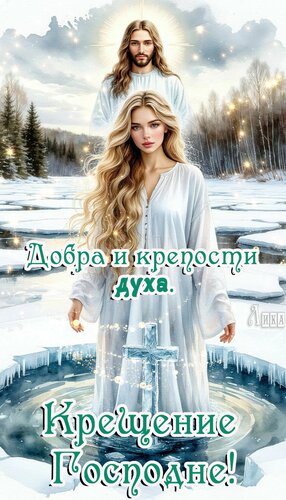 Открытка Крещение Господне