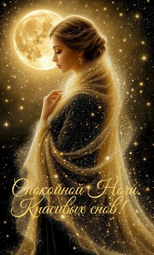 Открытка Спокойной ночи, красивых снов!