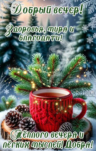 Открытка Добрый вечер