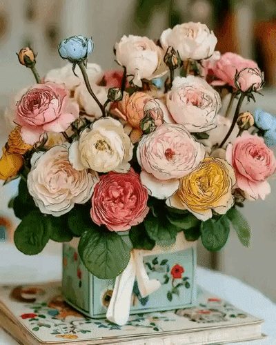 Анимированная открытка Цветы