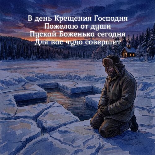 Открытка С Крещением Господним