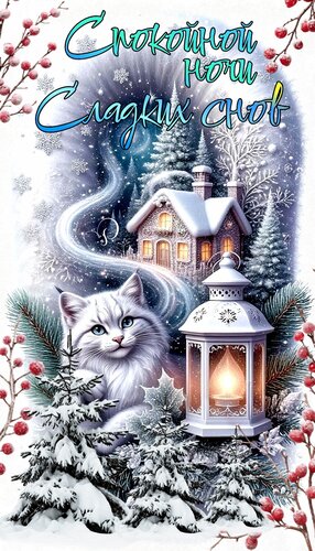 Открытка Спокойной ночи. Сладких снов