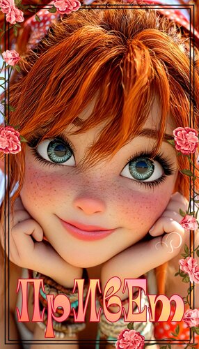 Открытка Привет