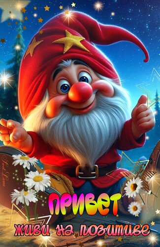 Открытка Привет. Живи на позитиве