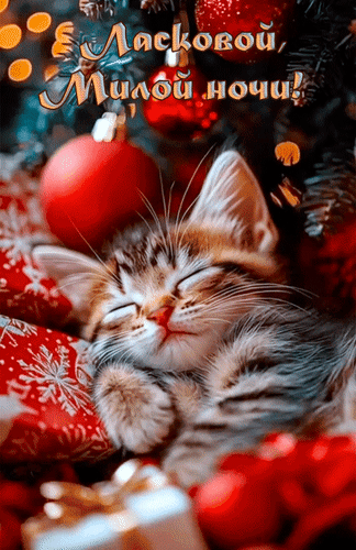 Анимированная открытка Ласковой, милой ночи!