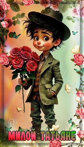 Открытка Милой Татьяне