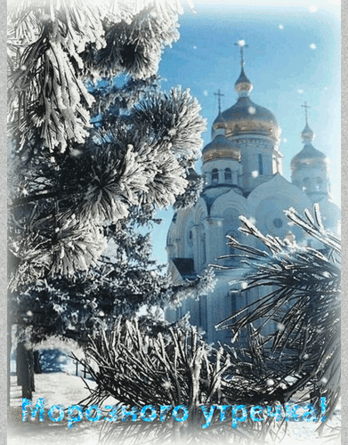 Анимированная открытка Морозного утречка!