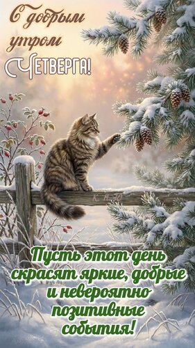 Открытка С добрым утром четверга! Пусть этот день скрасят яркие, добрые и невероятно позитивные события.