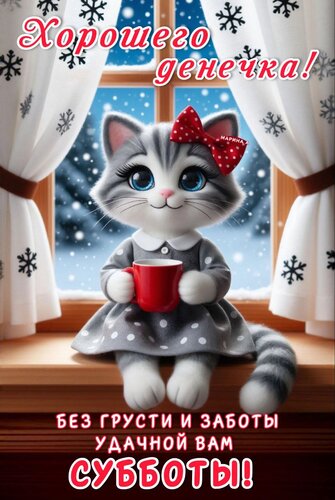 Открытка ХОРОШЕГО ДЕНЕЧКА! БЕЗ ГРУСТИ И ЗАБОТЫ УДАЧНОЙ ВАМ СУББОТЫ!