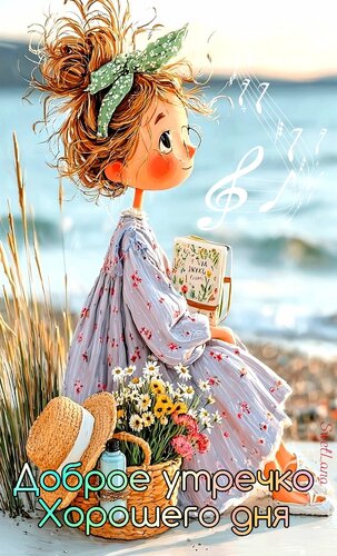 Открытка Доброе утречко. Хорошего денёчка