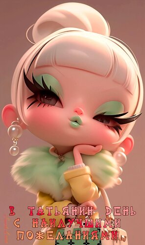 Открытка В Татьянин день с наилучшими пожеланиями