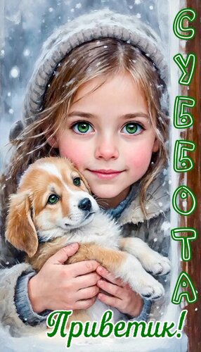 Открытка Суббота! Приветик!