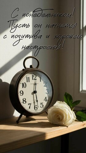 Открытка С понедельником! Пусть он начнётся с позитива и хорошего настроения!