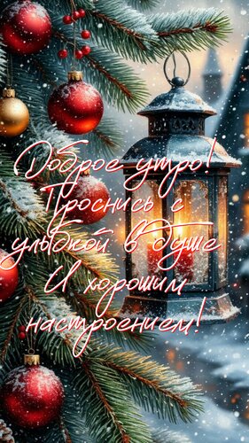 Открытка Доброе утро. Проснись с улыбкой в душе и хорошим настроением!