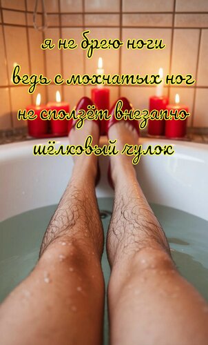 Открытка Я не брею ноги