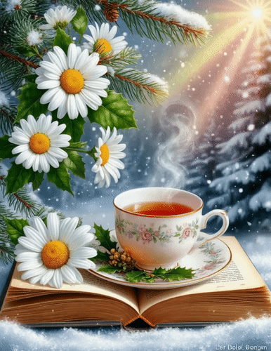 Анимированная открытка Зима.