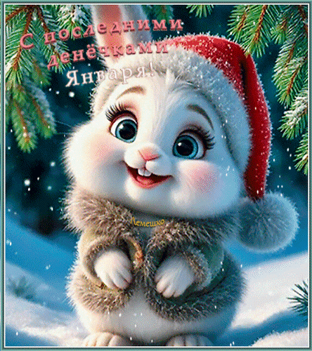 Анимированная открытка С последними денёчками Января!