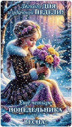 Анимированная открытка ЛЕГКОГО ПОНЕДЕЛЬНИКА!