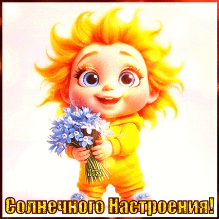 Анимированная открытка СОЛНЕЧНОГО НАСТРОЕНИЯ!