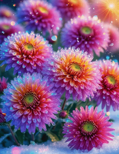 Анимированная открытка Цветы