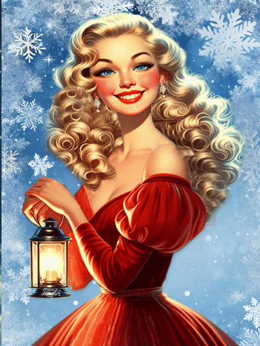 Анимированная открытка Доброго зимнего вечера!