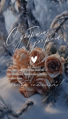 Анимированная открытка С Добрым утром. Не тратьте утро на мысли о проблемах, воспользуйтесь моментом, чтобы помечтать!