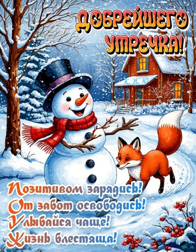 Открытка Добрейшего утречка! Позитивом зарядись! От забот освободись! Улыбайся чаще! Жизнь блестяща!