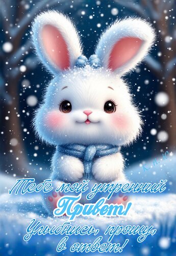 Открытка Тебе мой утренний Привет! Улыбнись, прошу, в ответ!