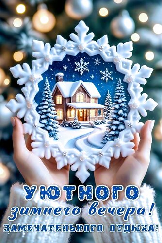 Открытка Уютного зимнего вечера
