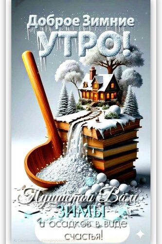 Открытка доброго зимнего утра