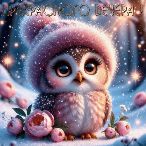 Анимированная открытка Добрый вечер