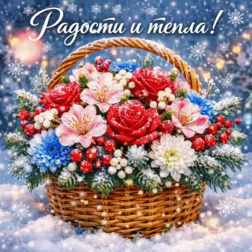 Анимированная открытка Радости и тепла!