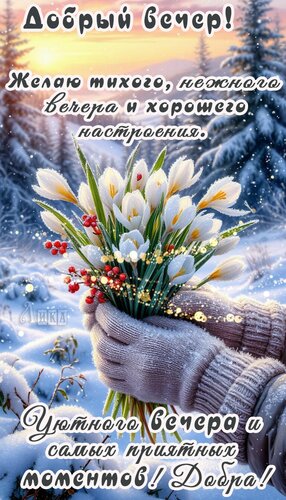 Открытка Добрый вечер