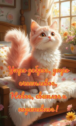 Открытка Утро доброе, утро счастливое