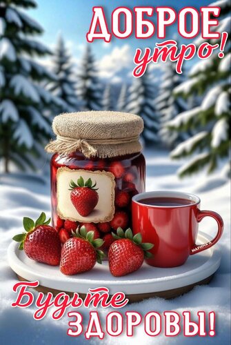 Открытка ДОБРОЕ УТРО! БУДЬТЕ ЗДОРОВЫ!
