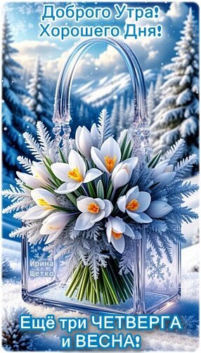 Открытка С ДОБРЫМ УТРОМ ФЕВРАЛЯ!