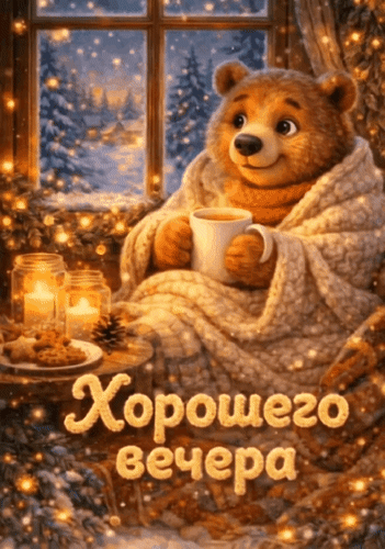 Анимированная открытка Хорошего вечера!