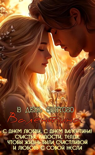 Открытка С днем любви, с днем Валентина! Счастья, радости, тепла. Чтобы жизнь была счастливой И любовь с собо