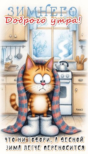 Открытка доброго зимнего утра