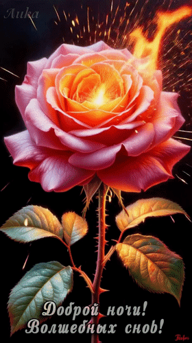 Анимированная открытка Спокойной ночи