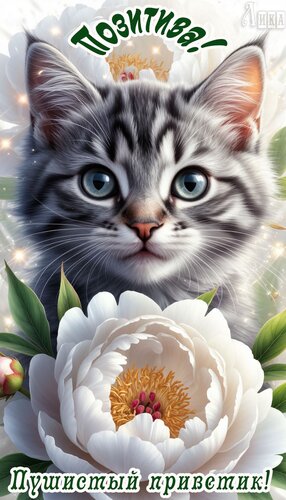 Открытка Пушистый приветик