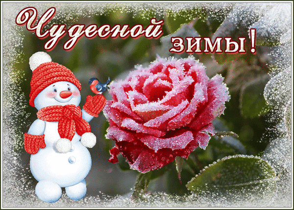 Анимированная открытка Чудесной зимы!