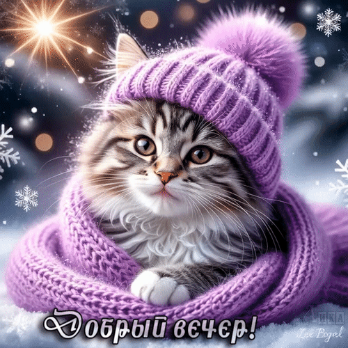 Анимированная открытка Добрый вечер