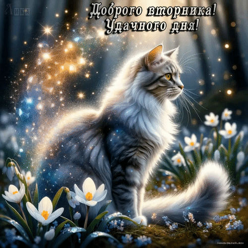 Анимированная открытка Вторник