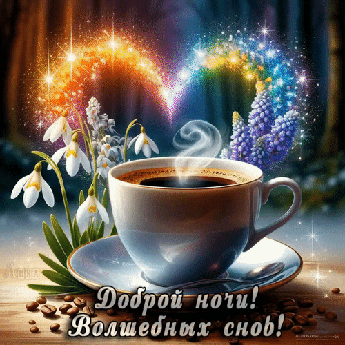 Анимированная открытка Спокойной ночи