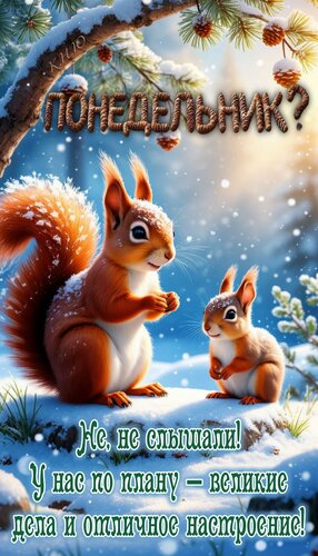 Открытка Понедельник? Не, не слышали! У нас по плану — великие дела и отличное настроение!