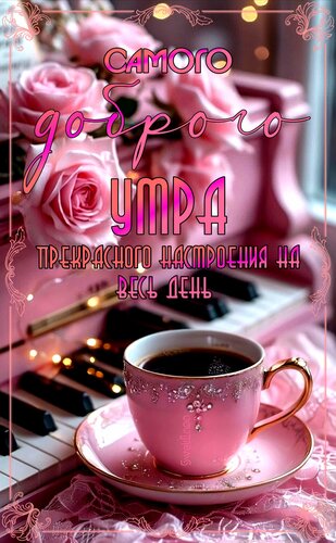 Открытка Самое доброе утро. Прекрасного настроения на весь день