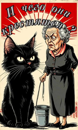 Открытка И чего они крестятся?