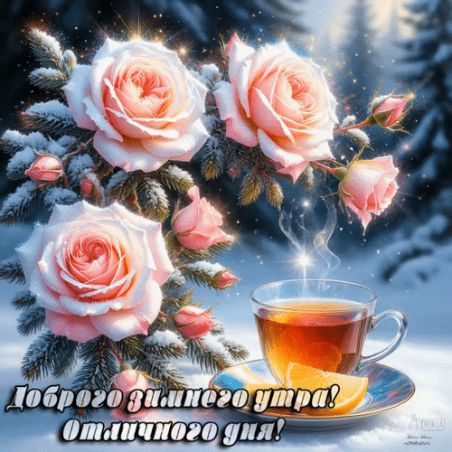 Анимированная открытка Доброе утро