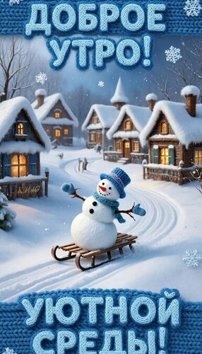 Открытка Доброе утро! Уютной среды!